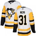 Pittsburgh Penguins #31 Antti Niemi Authentic White Away NHL Jersey