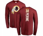 Washington Redskins #32 Samaje Perine Maroon Backer Long Sleeve T-Shirt