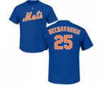 New York Mets #25 Adeiny Hechavarria Royal Blue Name & Number T-Shirt