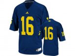 Men's Michigan Wolverines Denard Robinson #16 College Football Jersey - Navy Blue