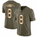 Tennessee Titans #8 Marcus Mariota Limited Olive Gold 2017 Salute to Service NFL Jersey