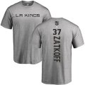 Los Angeles Kings #37 Jeff Zatkoff Ash Backer T-Shirt