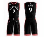 Toronto Raptors #9 Serge Ibaka Swingman Black Basketball Suit Jersey Statement Edition