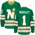 CCM Dallas Stars #1 Gump Worsley Premier Green Throwback NHL Jersey