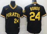 Nike Pittsburgh Pirates #24 Barry Bonds Cooperstown Collection Black Jersey