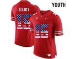 2016 US Flag Fashion Youth Ohio State Buckeyes Ezekiel Elliott #15 College Football Limited Jersey - Scarlet
