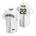 Nike Milwaukee Brewers #22 Christian Yelich White Alternate Stitched Baseball Jersey