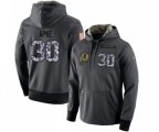 Washington Redskins #30 Troy Apke Stitched Black Anthracite Salute to Service Player Performance Hoodie