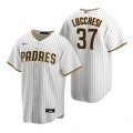 Nike San Diego Padres #37 Joey Lucchesi White Brown Home Stitched Baseball Jersey