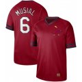 Nike St.Louis Cardinals #6 Stan Musial Red Authentic Cooperstown Collection Stitched Baseball Jersey