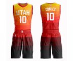 Utah Jazz #10 Mike Conley Swingman Orange Basketball Suit Jersey - City Edition