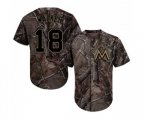 Miami Marlins #18 Neil Walker Authentic Camo Realtree Collection Flex Base Baseball Jersey