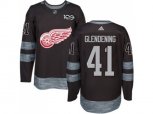 Detroit Red Wings #41 Luke Glendening Black 1917-2017 100th Anniversary Stitched NHL Jersey