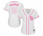 Women's St. Louis Cardinals #15 Tim McCarver Replica White Fashion Cool Base Baseball Jersey