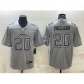 Dallas Cowboys #20 Tony Pollard With Patch Gray Atmosphere Fashion Stitched Jersey