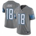 Detroit Lions #18 Jeff Locke Limited Steel Rush Vapor Untouchable NFL Jersey