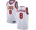 Cleveland Cavaliers #8 Jordan Clarkson Swingman White Basketball Jersey - Association Edition