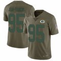 Green Bay Packers #95 Ricky Jean-Francois Limited Olive 2017 Salute to Service NFL Jersey