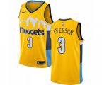 Denver Nuggets #3 Allen Iverson Swingman Gold Alternate NBA Jersey Statement Edition