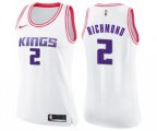 Women's Sacramento Kings #2 Mitch Richmond Swingman White Pink Fashion Basketball Jersey