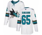 San Jose Sharks #65 Erik Karlsson White Road Stitched Hockey Jersey