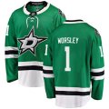 Dallas Stars #1 Gump Worsley Authentic Green Home Fanatics Branded Breakaway NHL Jersey