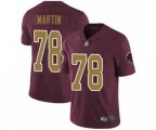 Washington Redskins #78 Wes Martin Burgundy Red Gold Number Alternate 80TH Anniversary Vapor Untouchable Limited Player Football Jersey