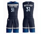 Minnesota Timberwolves #31 Keita Bates-Diop Swingman Navy Blue Basketball Suit Jersey - Icon Edition