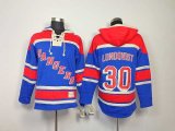 New York Rangers #30 Henrik Lundqvist blue [pullover hooded sweatshirt]