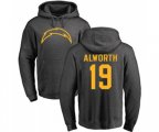 Los Angeles Chargers #19 Lance Alworth Ash One Color Pullover Hoodie