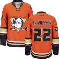 Anaheim Ducks #22 Dennis Rasmussen Authentic Orange Third NHL Jersey