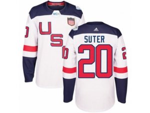 Youth Adidas Team USA #20 Ryan Suter Authentic White Home 2016 World Cup Ice Hockey Jersey