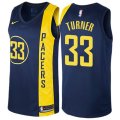 Indiana Pacers #33 Myles Turner Authentic Navy Blue NBA Jersey - City Edition