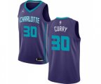 Charlotte Hornets #30 Dell Curry Authentic Purple Basketball Jersey Statement Edition