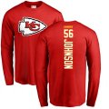 Kansas City Chiefs #56 Derrick Johnson Red Backer Long Sleeve T-Shirt