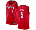 Portland Trail Blazers #5 Rodney Hood Red Swingman Jersey - Earned Edition