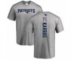 New England Patriots #75 Ted Karras Ash Backer T-Shirt