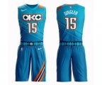 Oklahoma City Thunder #15 Kyle Singler Swingman Turquoise Basketball Suit Jersey - City Edition