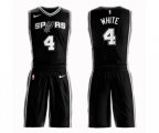 San Antonio Spurs #4 Derrick White Swingman Black Basketball Suit Jersey - Icon Edition