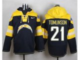 Los Angeles Chargers #21 LaDainian Tomlinson Navy Blue Player Pullover Hoodie
