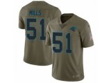 Carolina Panthers #51 Sam Mills Limited Olive 2017 Salute to Service NFL Jersey
