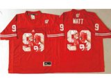 Wisconsin Badgers #99 J.J. Watt Red Player Fashion Stitched NCAA Jersey