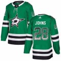 Dallas Stars #28 Stephen Johns Authentic Green Drift Fashion NHL Jersey