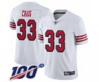 San Francisco 49ers #33 Roger Craig Limited White Rush Vapor Untouchable 100th Season Football Jersey