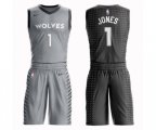 Minnesota Timberwolves #1 Tyus Jones Swingman Gray Basketball Suit Jersey - City Edition