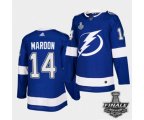 Tampa Bay Lightning #14 Patrick Maroon Blue Home Authentic 2021 NHL Stanley Cup Final Patch Jersey