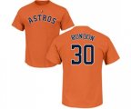 Houston Astros #30 Hector Rondon Orange Name & Number T-Shirt