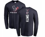 Houston Texans #17 Vyncint Smith Navy Blue Backer Long Sleeve T-Shirt