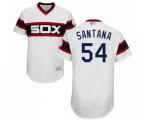 Chicago White Sox #54 Ervin Santana White Alternate Flex Base Authentic Collection Baseball Jersey