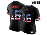 2016 US Flag Fashion Youth Ohio State Buckeyes J.T. Barrett #16 College Football Limited Jersey - Blackout